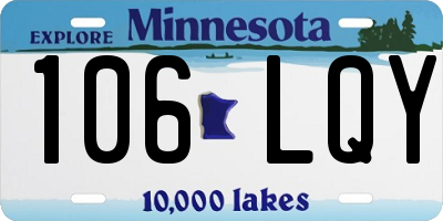 MN license plate 106LQY