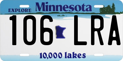 MN license plate 106LRA