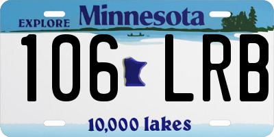 MN license plate 106LRB