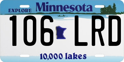 MN license plate 106LRD