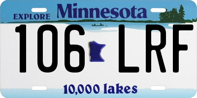 MN license plate 106LRF