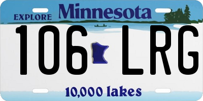 MN license plate 106LRG
