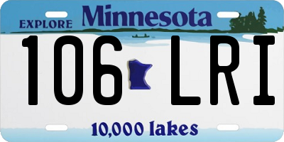 MN license plate 106LRI