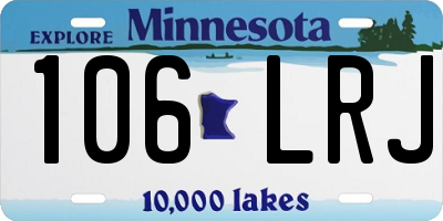 MN license plate 106LRJ