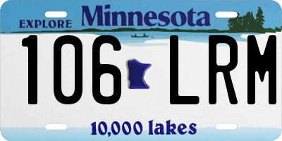 MN license plate 106LRM