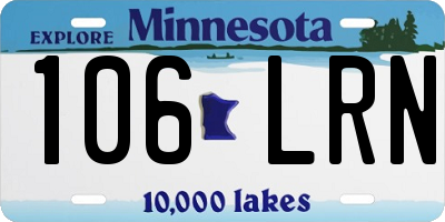 MN license plate 106LRN