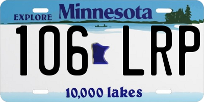MN license plate 106LRP