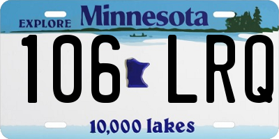 MN license plate 106LRQ