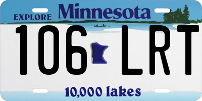 MN license plate 106LRT