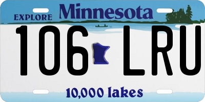 MN license plate 106LRU