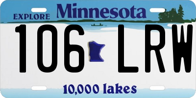 MN license plate 106LRW