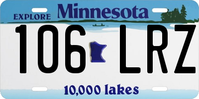 MN license plate 106LRZ