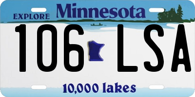 MN license plate 106LSA