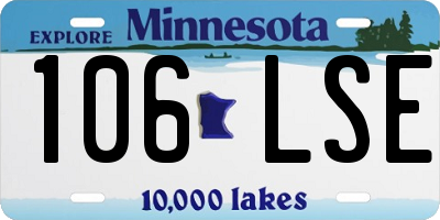 MN license plate 106LSE