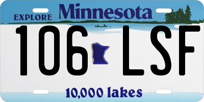 MN license plate 106LSF