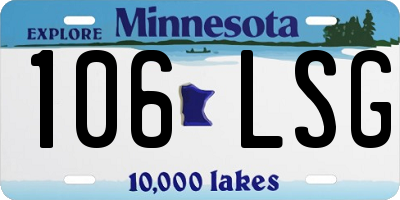MN license plate 106LSG
