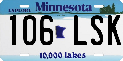 MN license plate 106LSK