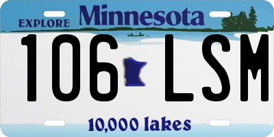 MN license plate 106LSM