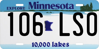 MN license plate 106LSO