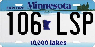 MN license plate 106LSP