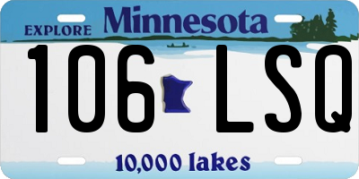 MN license plate 106LSQ