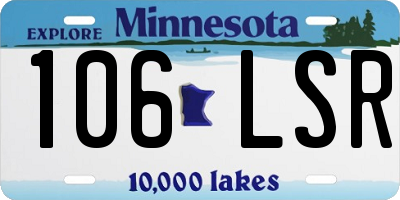 MN license plate 106LSR