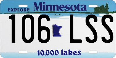 MN license plate 106LSS