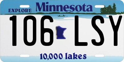 MN license plate 106LSY