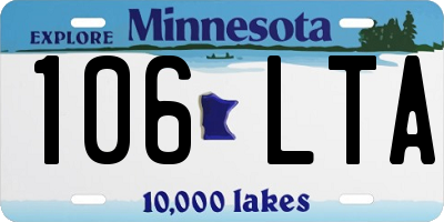 MN license plate 106LTA