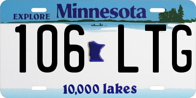 MN license plate 106LTG