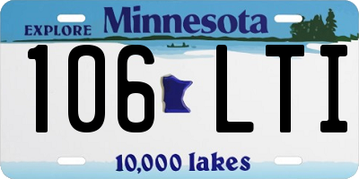 MN license plate 106LTI