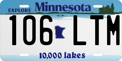 MN license plate 106LTM