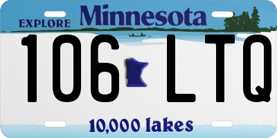 MN license plate 106LTQ