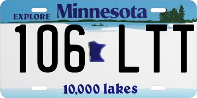 MN license plate 106LTT