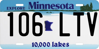 MN license plate 106LTV