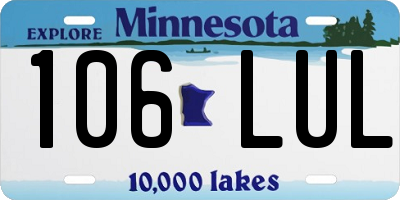 MN license plate 106LUL