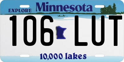 MN license plate 106LUT