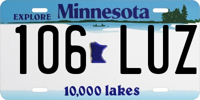 MN license plate 106LUZ