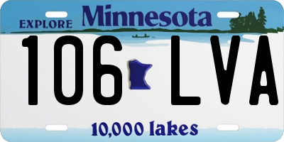 MN license plate 106LVA
