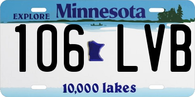 MN license plate 106LVB