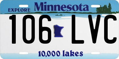 MN license plate 106LVC