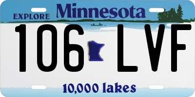 MN license plate 106LVF