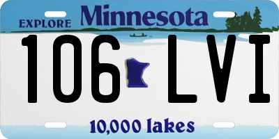 MN license plate 106LVI