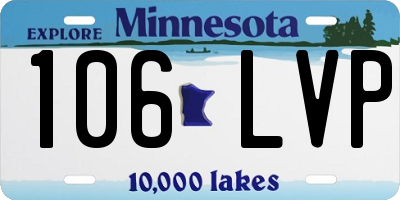 MN license plate 106LVP