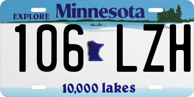 MN license plate 106LZH