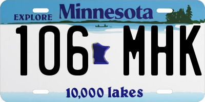 MN license plate 106MHK
