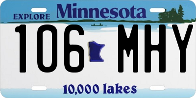 MN license plate 106MHY