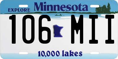 MN license plate 106MII