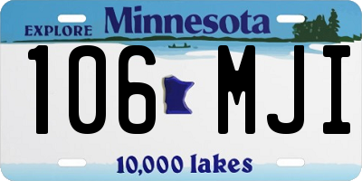 MN license plate 106MJI