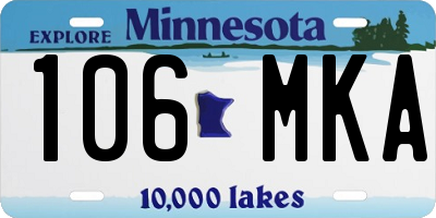 MN license plate 106MKA